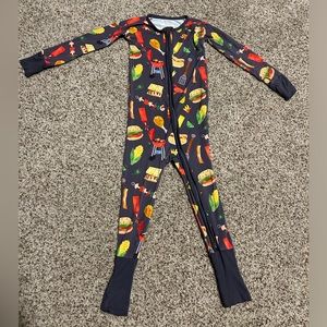 NWOT Little Sleepies 3T Zippy Pajamas Grill and Chill New Zipper PJs